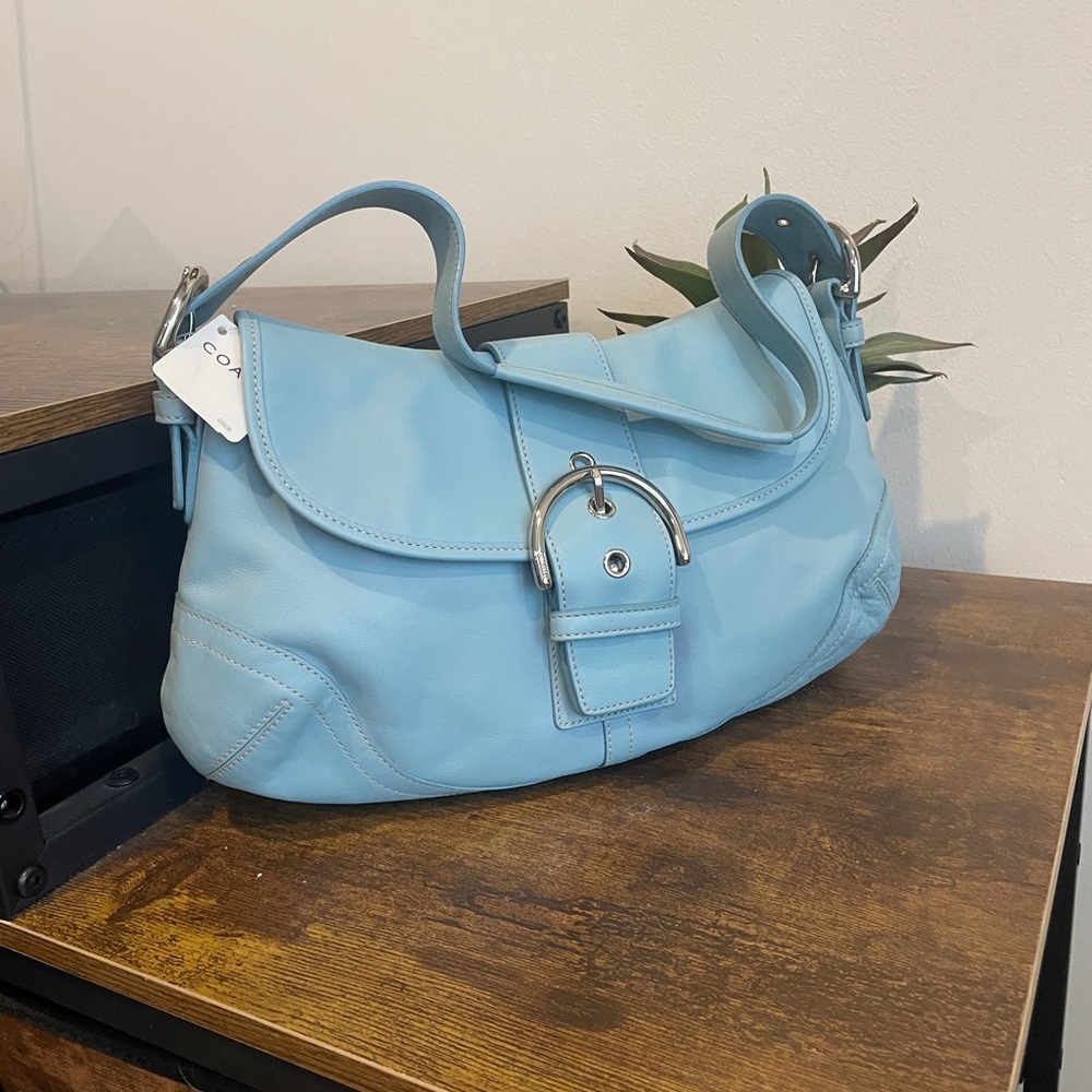 Vintage Y2K Coach Light Blue SoHo 9248 NWT